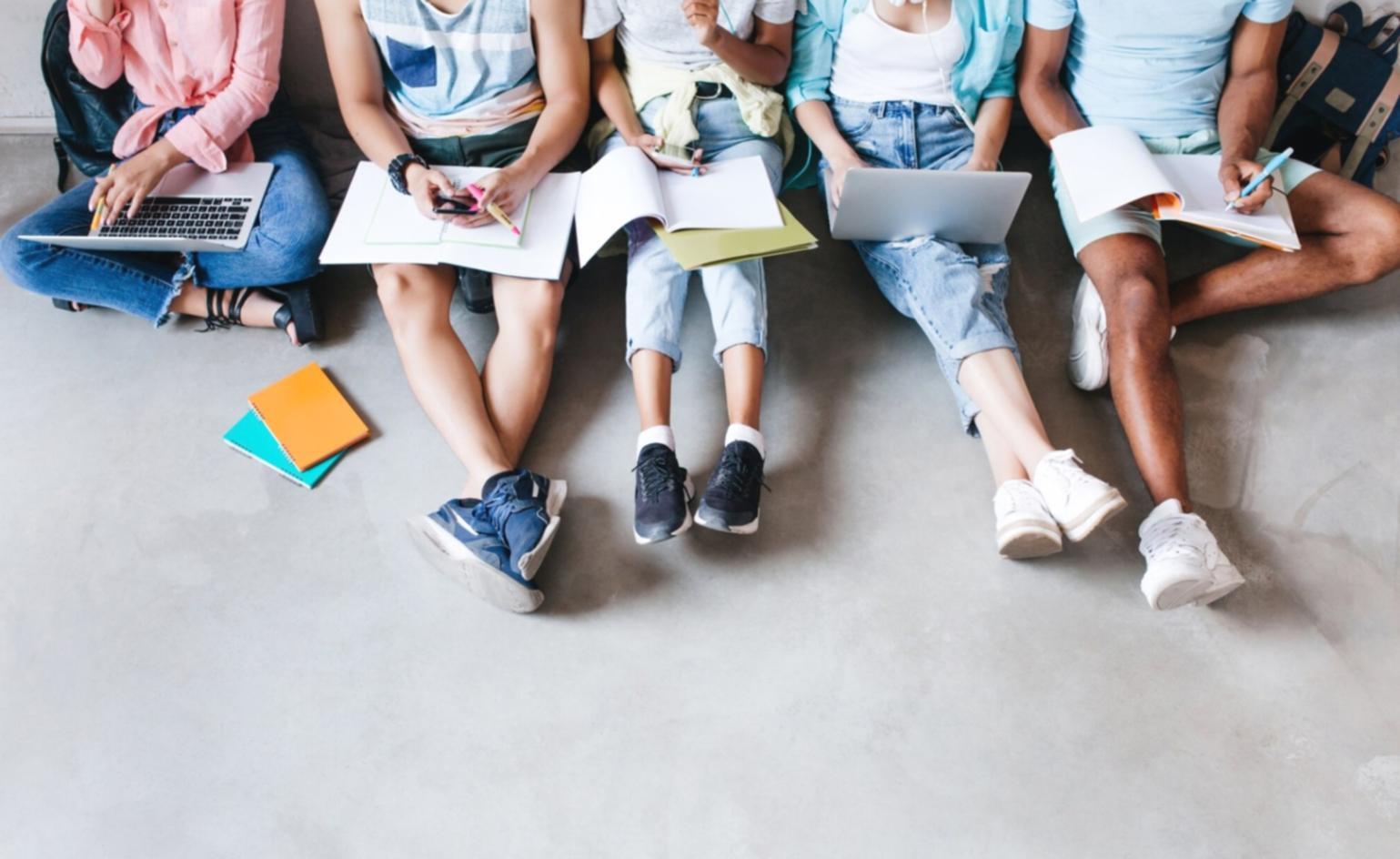 Early office setup with testing equipment and documentation