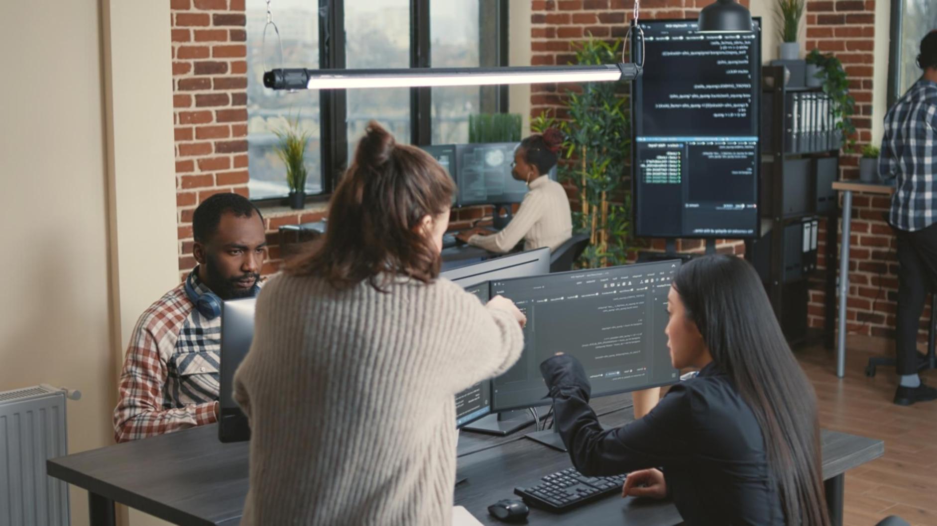 Students working on software testing exercises in a collaborative learning environment